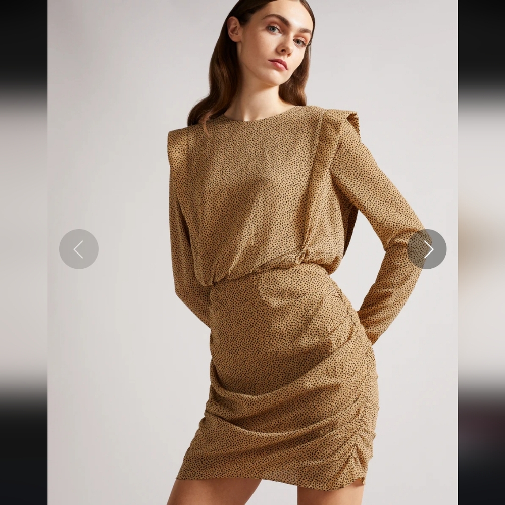 NWOT Ted Baker London Quinci Mini Dress with Shoulder Detail